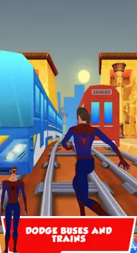 Bus and Subway Runner: Super Hero Edition Screen Shot 2