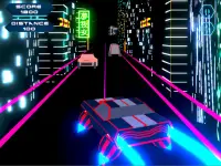 High Speed Neon Car Endless Driving Simulator Game Screen Shot 5
