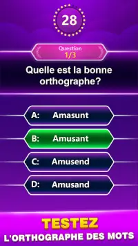 Spelling Quiz - Jeu de mots Screen Shot 0