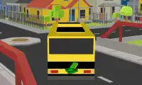 Blocky, ville, école, autobus Screen Shot 2
