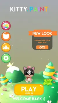 Kitty Paint - Paint circles and win a lot of cats Screen Shot 1
