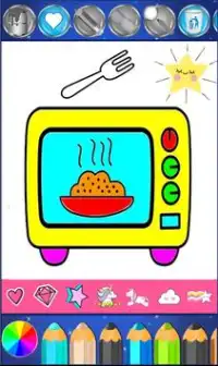 Libro de colorear para las herramientas de cocina Screen Shot 3