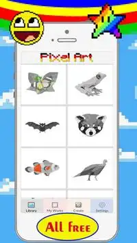 Pixel Art - Animals  poly coloring by number Screen Shot 0