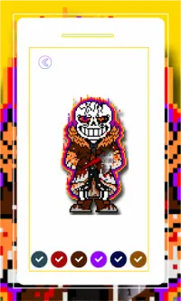 DustTrush Sans Pixel Art Color By Number Screen Shot 1