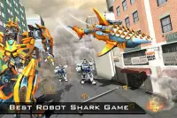 शार्क रोबोट बदलने वाले खेल - रोबोट युद्ध Screen Shot 5