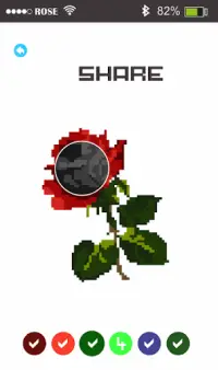 Rose Flowers Pixel Art - Paint By Number Screen Shot 5