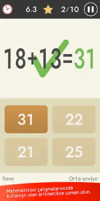Zihin hesabı (Matematik) Screen Shot 1