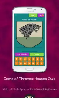 Game of Thrones: Houses Quiz Screen Shot 3