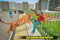 Angry Tiger City Attack: Wild Animal Fighting Game Screen Shot 4