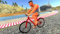 BMX Rooftop Bicycle rider Bike race stunt Game 3d Screen Shot 2