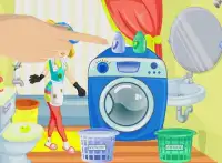 washing clothes Girls Games Screen Shot 2