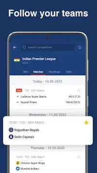 WicketScore: Cricket Live Line Screen Shot 7