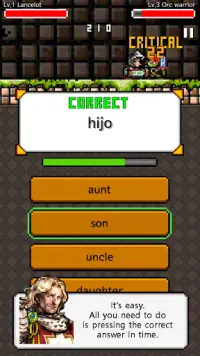 Spanish Dungeon: Learn Spanish Word Screen Shot 4