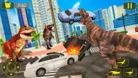 Simulador de dinosaurio salvaje City Attack Screen Shot 2