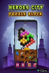 Heroes City Puzzle Block Screen Shot 1