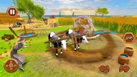 Vintage Village Bull Farm: Animal Farm Simulator Screen Shot 1