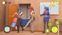 anime school girl 3D sim Screen Shot 1