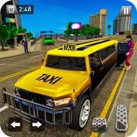 limousine taxi simulator 3D rijden in grote stad