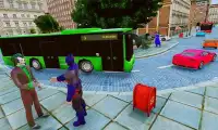 superhéroe pasajero autobús conducción simulación Screen Shot 4