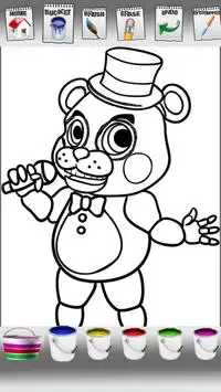 Five nights coloring book game Screen Shot 0