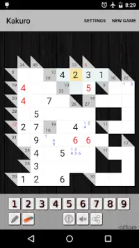 Kakuro - 숫자 크로스 워드 퍼즐 Screen Shot 3