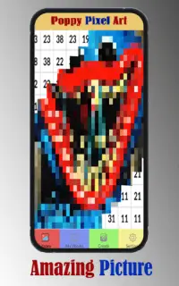 Poppy Color Number Pixel Art Screen Shot 0