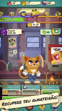 Fist of Furry -Jogo Incremental da Máfia dos Gatos Screen Shot 0