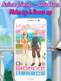 Amici Anime - Cute Team Make Up & Dress Up Screen Shot 2