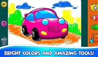 Learn Coloring & Drawing Car Games for Kids Screen Shot 1