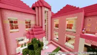 Розовый дом девочки. Minecraft карта Screen Shot 2
