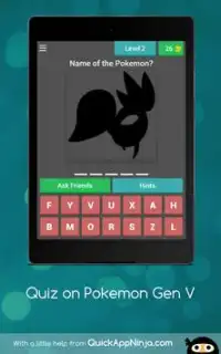 Quiz on Pokemon Gen V Screen Shot 8