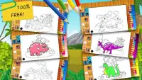 Динозавр книжка-раскраска раскраски для детей Screen Shot 4