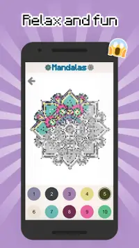 Mandalas color by number - Mandala pixel art Screen Shot 3