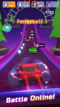 Music Beat Racer - سيارة سباق Screen Shot 3