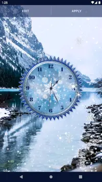 Winter Snow Clock Wallpaper Screen Shot 4
