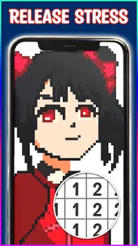 Anime Manga Pixel Coloring Screen Shot 5