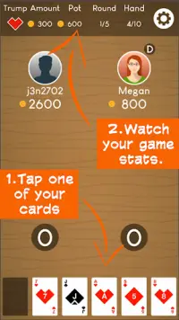 BAM! A free trick-taking card game for players Screen Shot 1