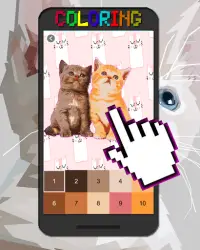 Cat Animal Pixel Art Coloring By Number Screen Shot 5