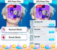 V BTS Piano Tiles Game Life Goes On Screen Shot 0