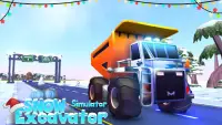 nieve excavador camión juegos Screen Shot 2
