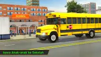 Parkir Bus Sekolah 3d-Bus Game Screen Shot 1