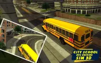 Şehir Okul Otobüsü Sürüş  3D Screen Shot 16