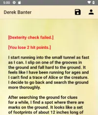 Derek Banter -  Text adventure (CYOA) RPG Screen Shot 0