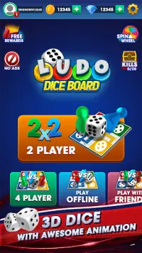 Ludo multiplayer Games- Dice Screen Shot 1