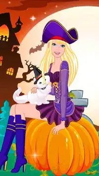 Dress Up Barbie Halloween Screen Shot 1