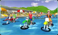 Kids Water Surfing Chained Bike Race Screen Shot 3