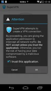 SuperVPN Fast VPN Client Screen Shot 1