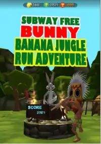 subway free bunny banana jungle run adventure Screen Shot 0