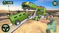 軍用 車両 輸送 シミュレーター ゲーム: 車 トラック運転 Screen Shot 1