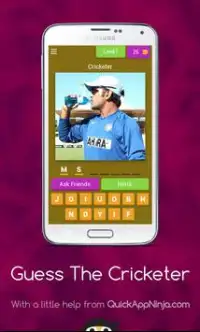 Cricketer Quiz Game Screen Shot 0